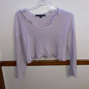 Purple Distressed Sweater